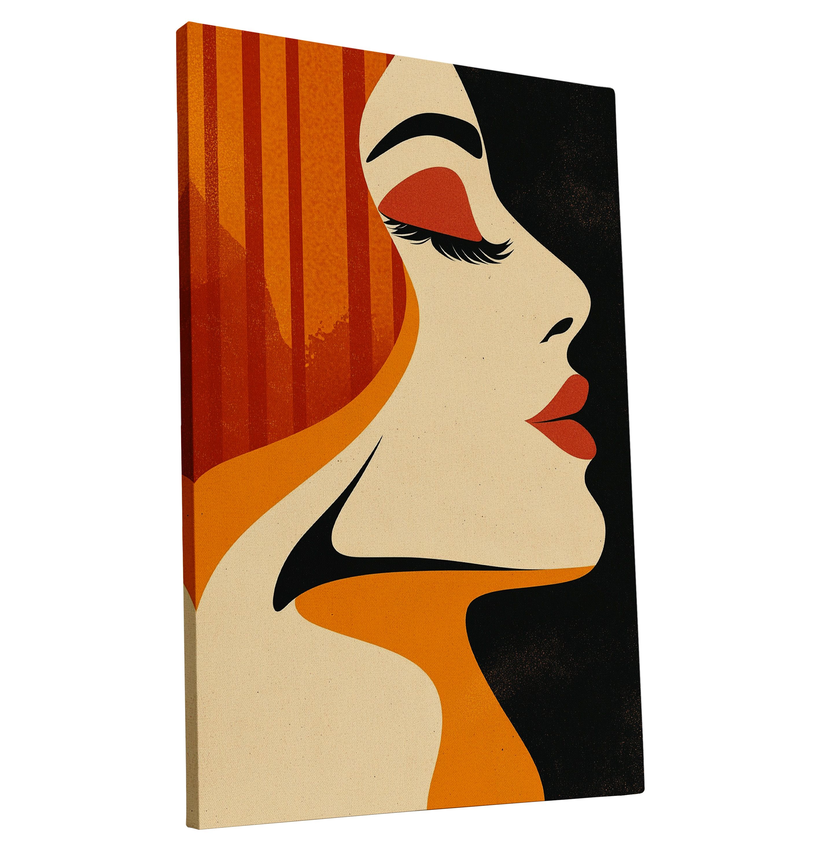 Obraz na Płótnie Retro Kobieta w Stylu Lat 70, 70x100 cm