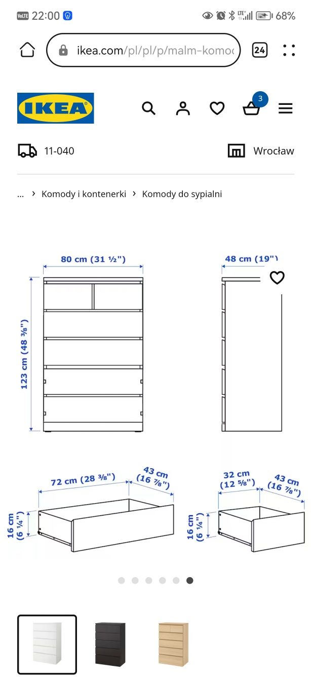 Komoda Ikea MALM