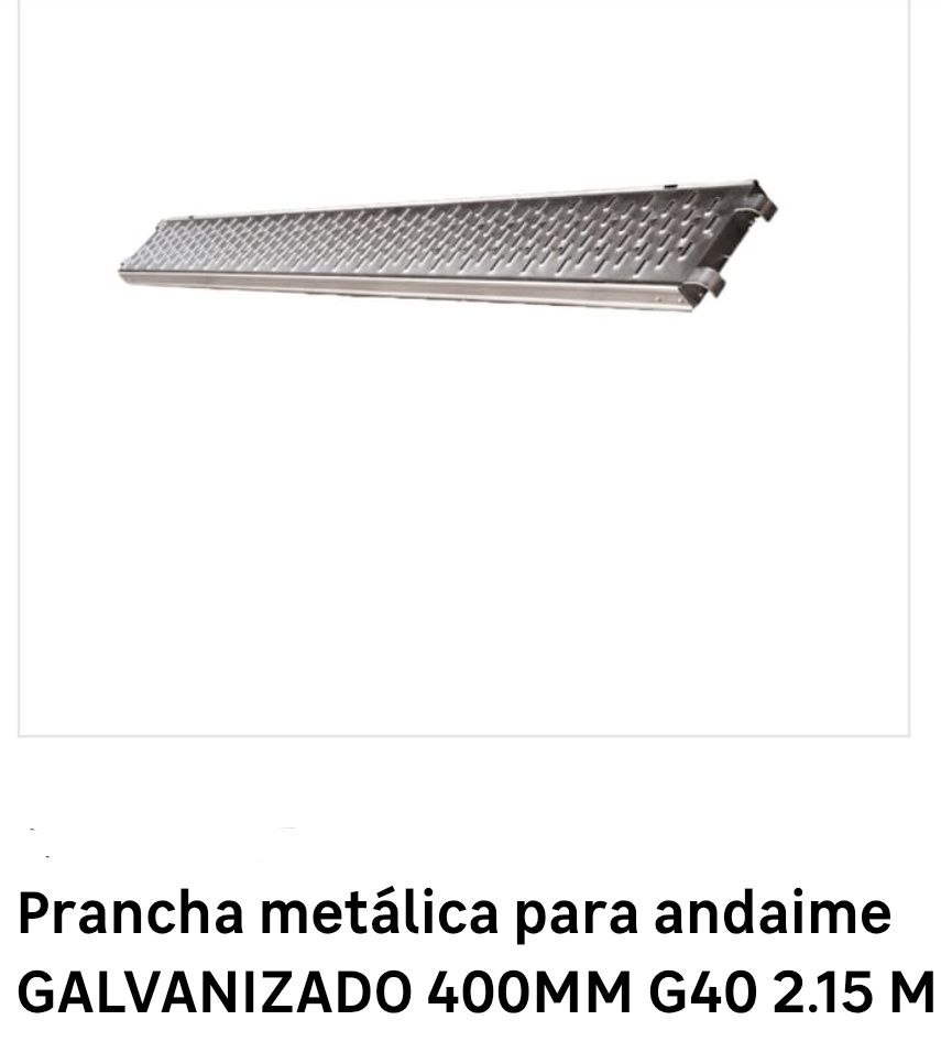 Andaime com cruzetas e prancha resistente