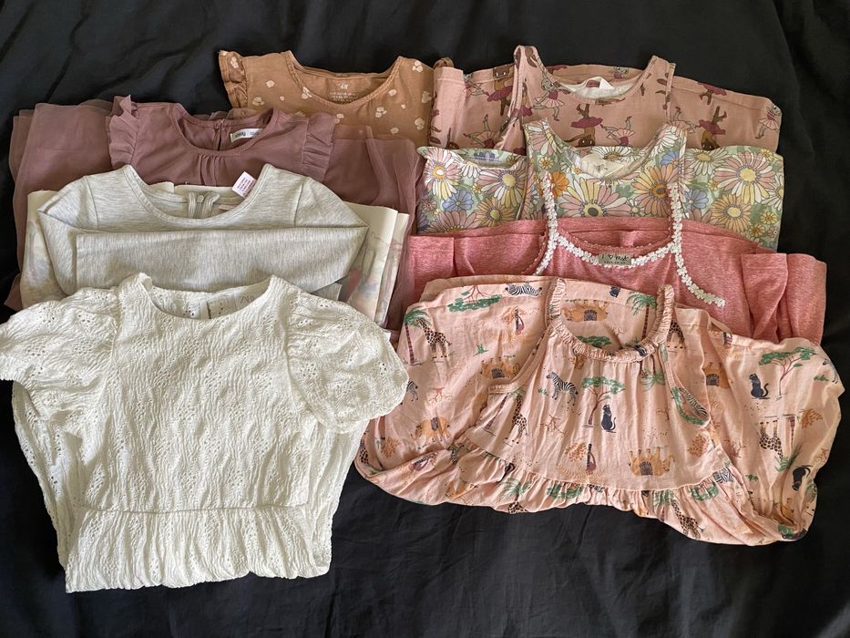 Sukienki h&m zara next pepco sinsay 122/128 zestaw