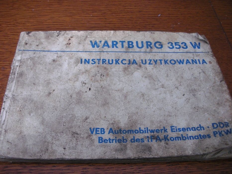 Wartburg 353 W Instrukcja użytkowania Polska