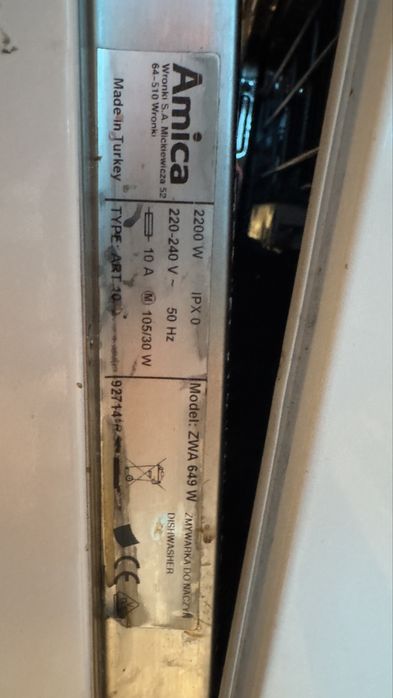 Zmywarka Amica ZWA 649 W