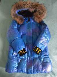 110-116 Зимове пальто + шапочка для дівчинки