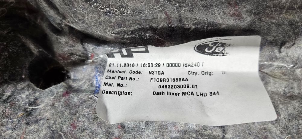 Wygłuszenie ściany grodziwej ford c-max grand 2 mk2 10- nowe OE