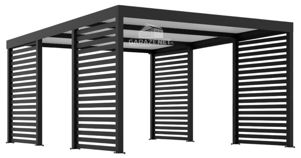 Carport Premium Wiata Samochodowa 4X5 M Antracyt Zadaszenie Ts1040