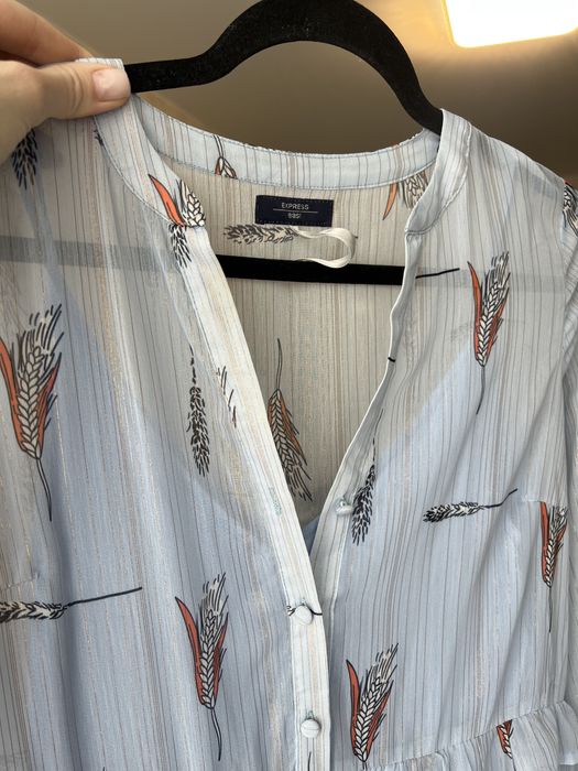 Сукня легка довга гарна літня блакина прзозора