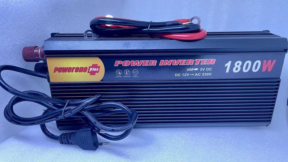 Преобразователь Powerone+ 12VDC-220VAC UPS1800W с зарядным устройством
