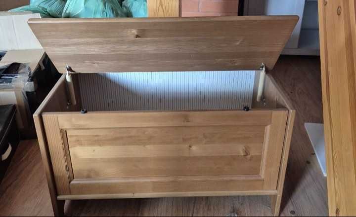 Skrzynia drewniana Leksvik Ikea siedzisko szafka na buty/zabawki