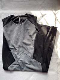 Szaro-czarna sukienka - uniwersalny rozmiar