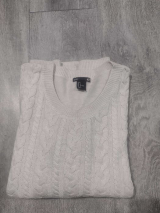 Sweter w warkocze H&M r. L