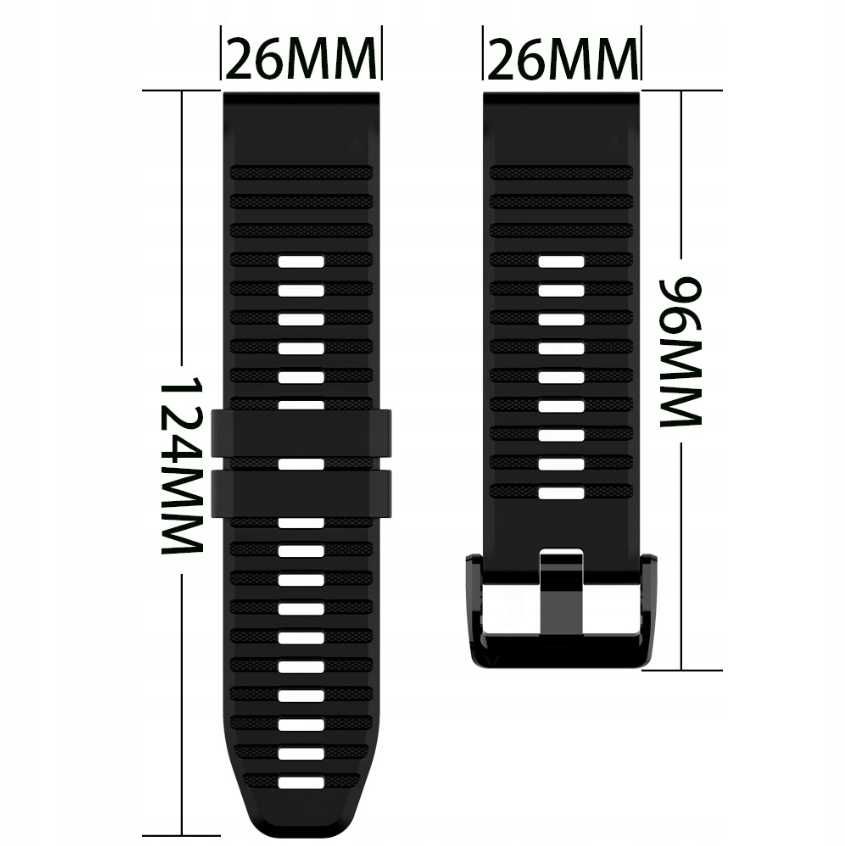 Pasek QUICKFIT EASYFIT Garmin Fenix 3 5X 6X 6X 7X PRO 26mm |czarny