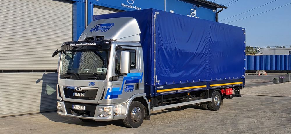 MAN TGL 12.250 E6 plandeka winda BAR 1,5t klimatronik  Import Niemcy DMC 11990kg 7,2m skrzynia manualna