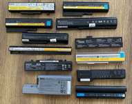 12 baterii laptopowych (Samsung, Dell, HP) - na części / do odzysku