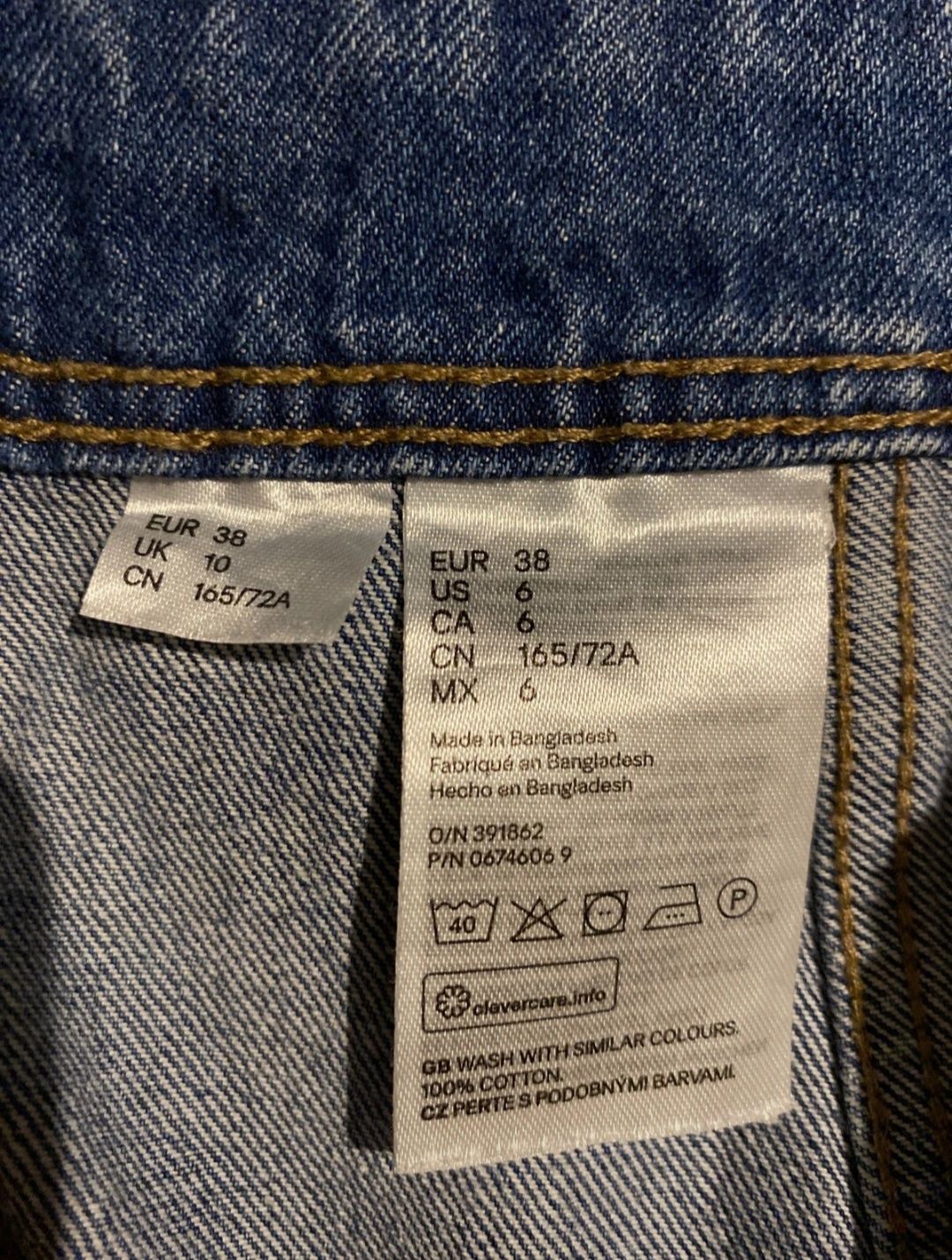 Dżinsowa spódniczka z guzikami h&M rozmiar M/38