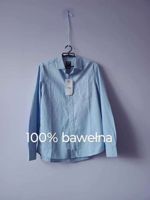 Koszula męska, 100% bawełna, rozmiar M, nowa z metką
