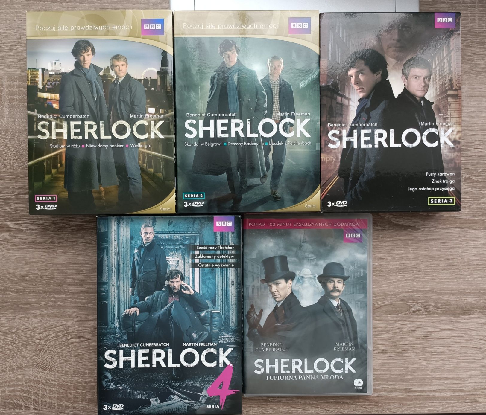 Serial DVD Sherlock sezon 1-4 + fil "Upiorna panna młoda"