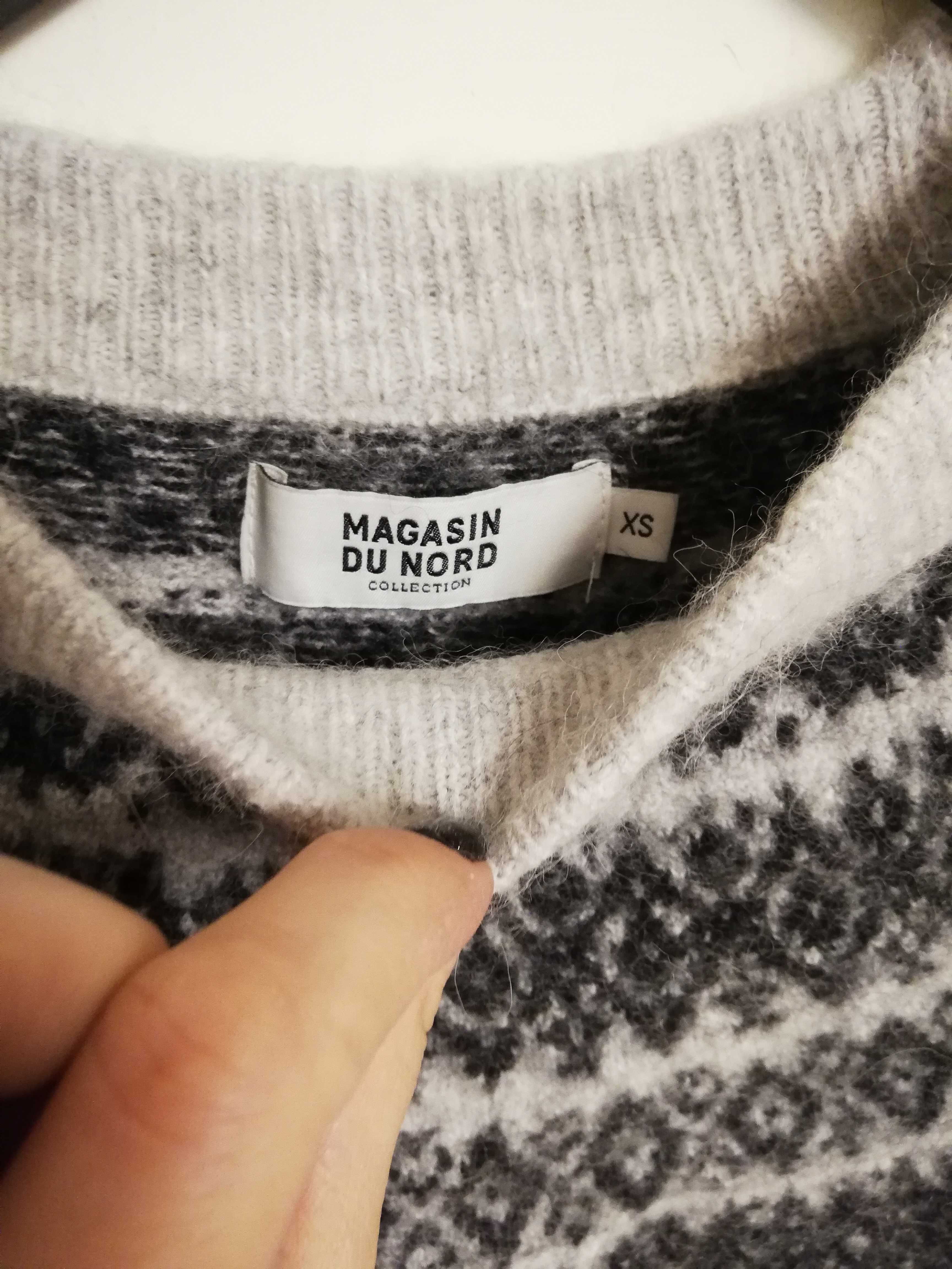 sweter z wełny aplaki xs s 34 36 Magasin Du Nord xs s