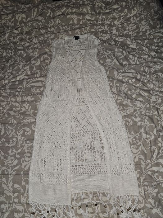 Colete Comprido Malha Manga Cava L