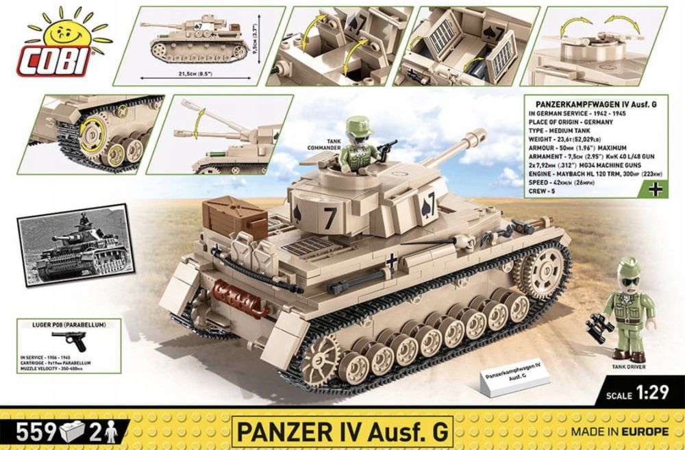 Klocki Cobi Czołg Panzer IV AUSF.G 2546