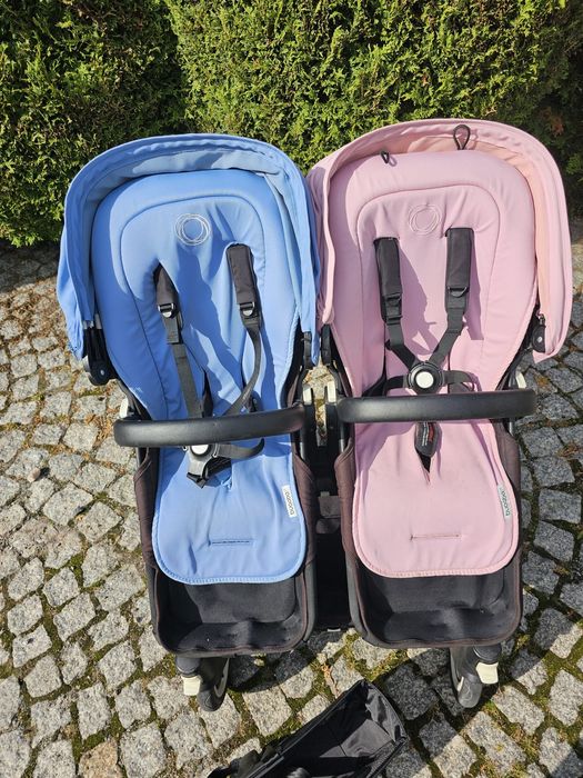 Wózek bugaboo donkey twin gondole i spacerówka.