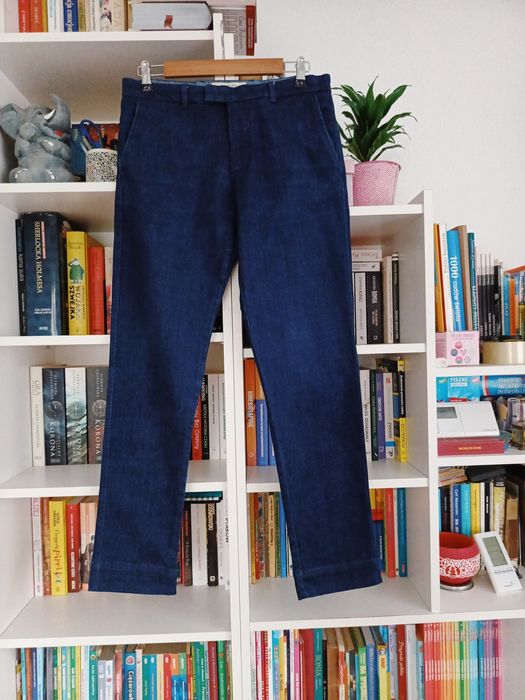 Jeansy straight, Stradivarius, 40, indygo, proste nogawki, T-408