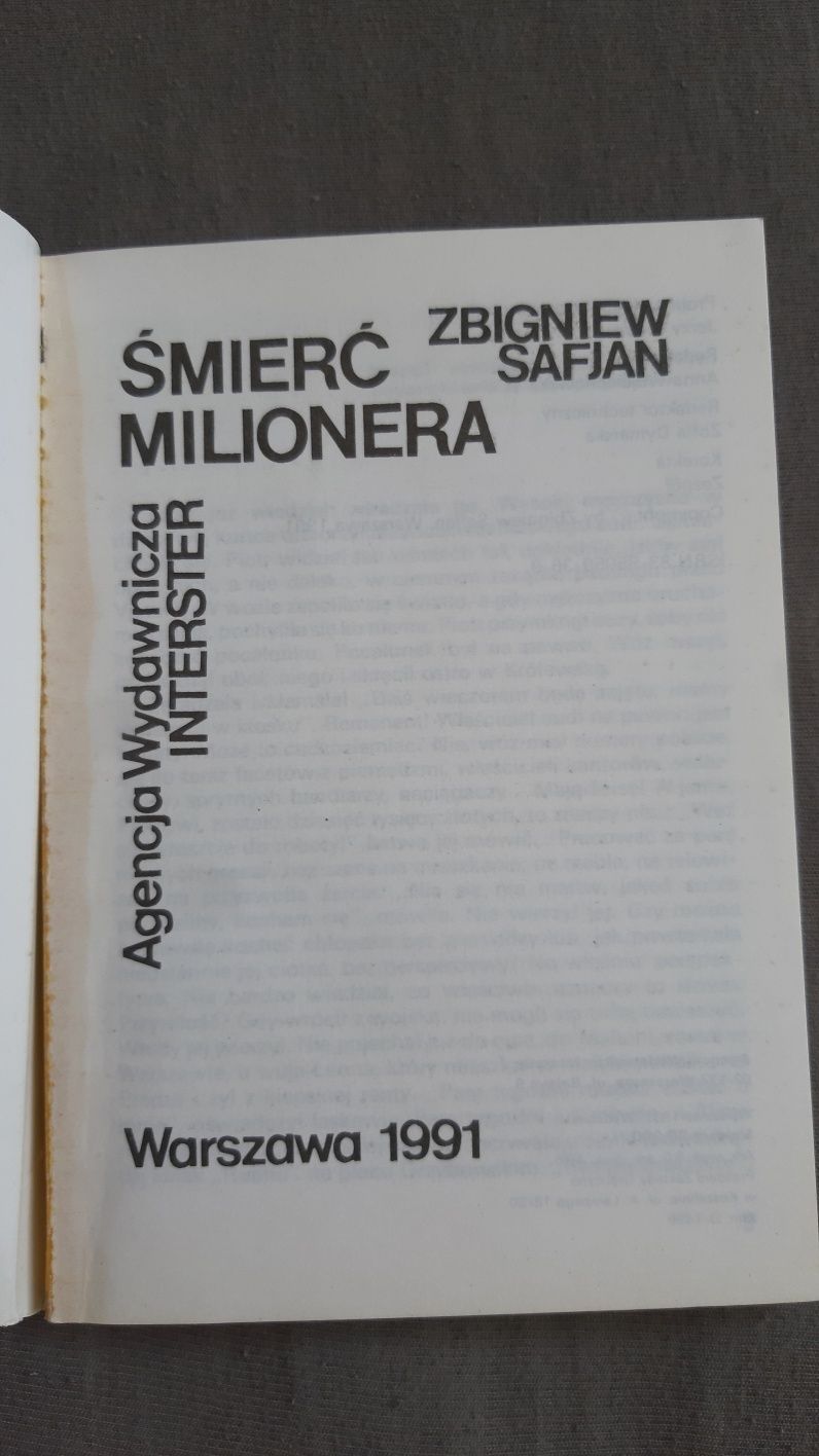 Śmierć milionera Zbigniew Safjan