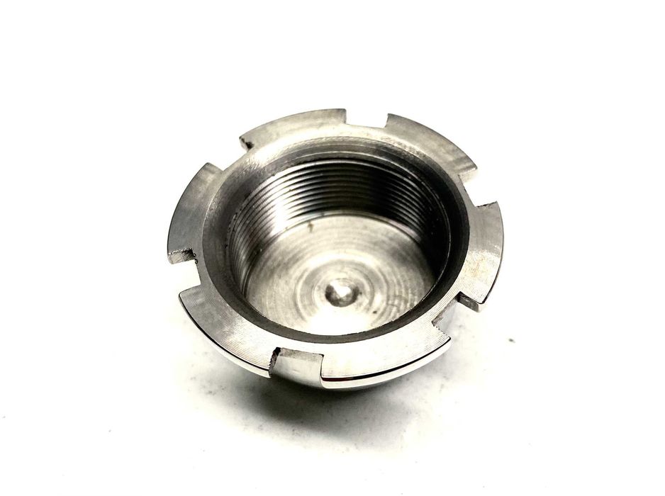 Nakrętka ozdobna sztycy główki ramy Romet nierdzewka POLEROWANA chrom