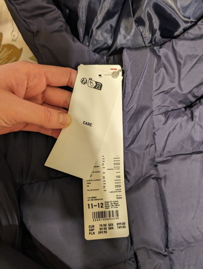 Пуховик пальто куртка Uniqlo 150см (146-152)