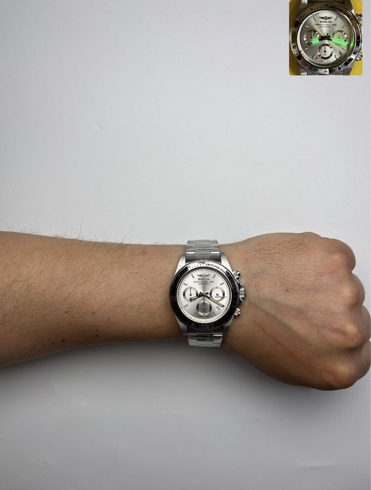 Invicta 14381, invicta chronograph, сріблястий чоловічий годинник