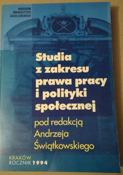 Studia z zakresu prawa pracy i polityki społecznej