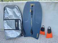 Prancha bodyboard + acessorios