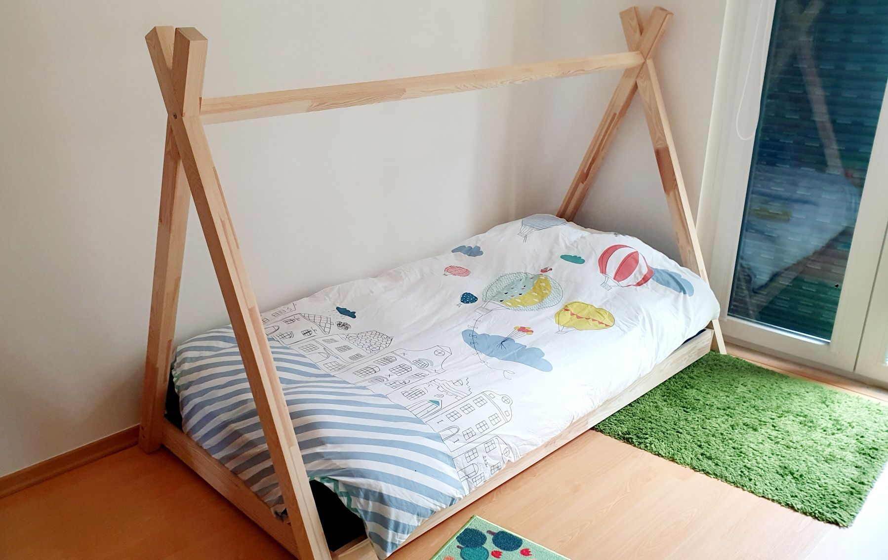 Cama de criança estilo Tipi + colchão 90×190