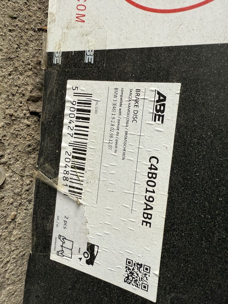 Tarcze tyl bmw e46 2.8
