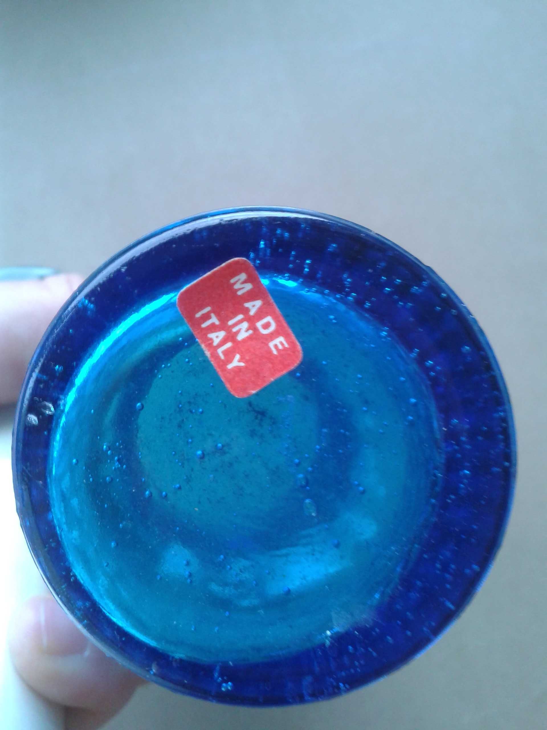 Niebieski, mini wazonik Made in Italy, Cudeńko !
