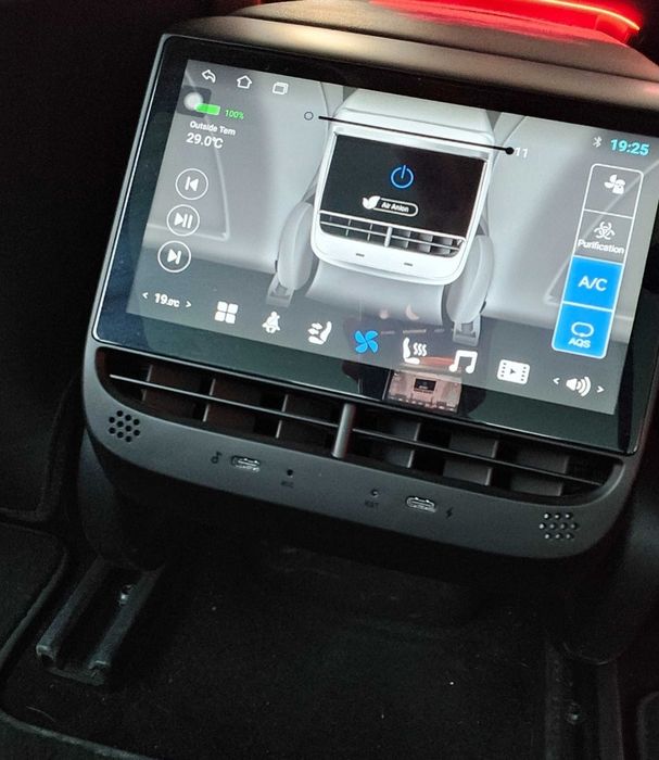 Ecrã traseiro Tesla Model 3 e Y versão Android CPU 8-core 4 GB + 64 GB