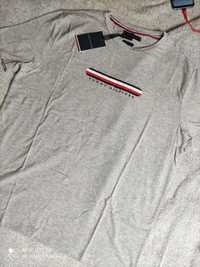 Szara koszulka t-shirt męska Tommy Hilfiger