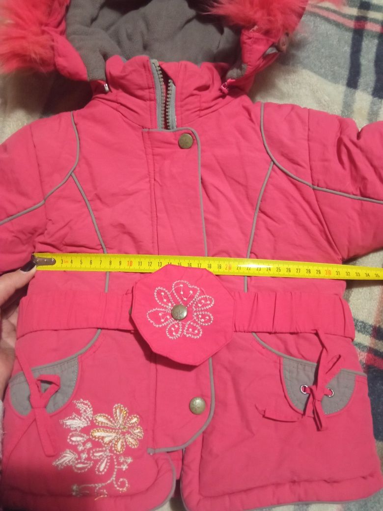 Зимова куртка та комбінезон на вік 1-2 роки, зріст 80 см.