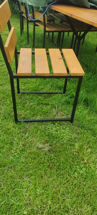 Długi Stół z krzesłami zestaw ogrodowy