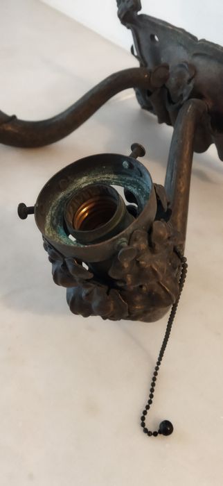 Candeeiro parede antigo latão