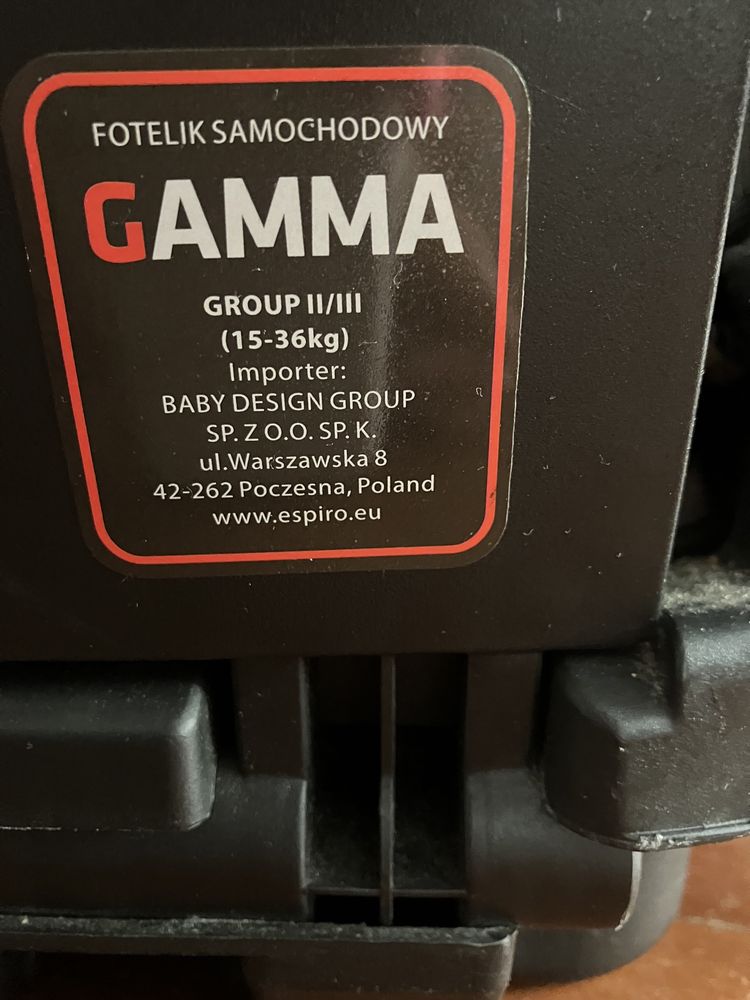 Fotelik samochodowy Espiro Gamma 15-36 kg