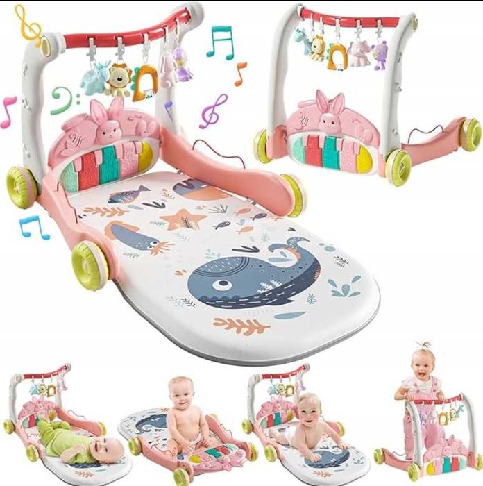 Baby Gym Playmat z Pianinkiem Chodzik Edukacyjny dla Niemowląt Mata