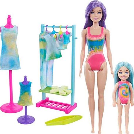 Barbie Color Reveal  Tie-Dye Fashion Maker  Барби и Челси HCD29