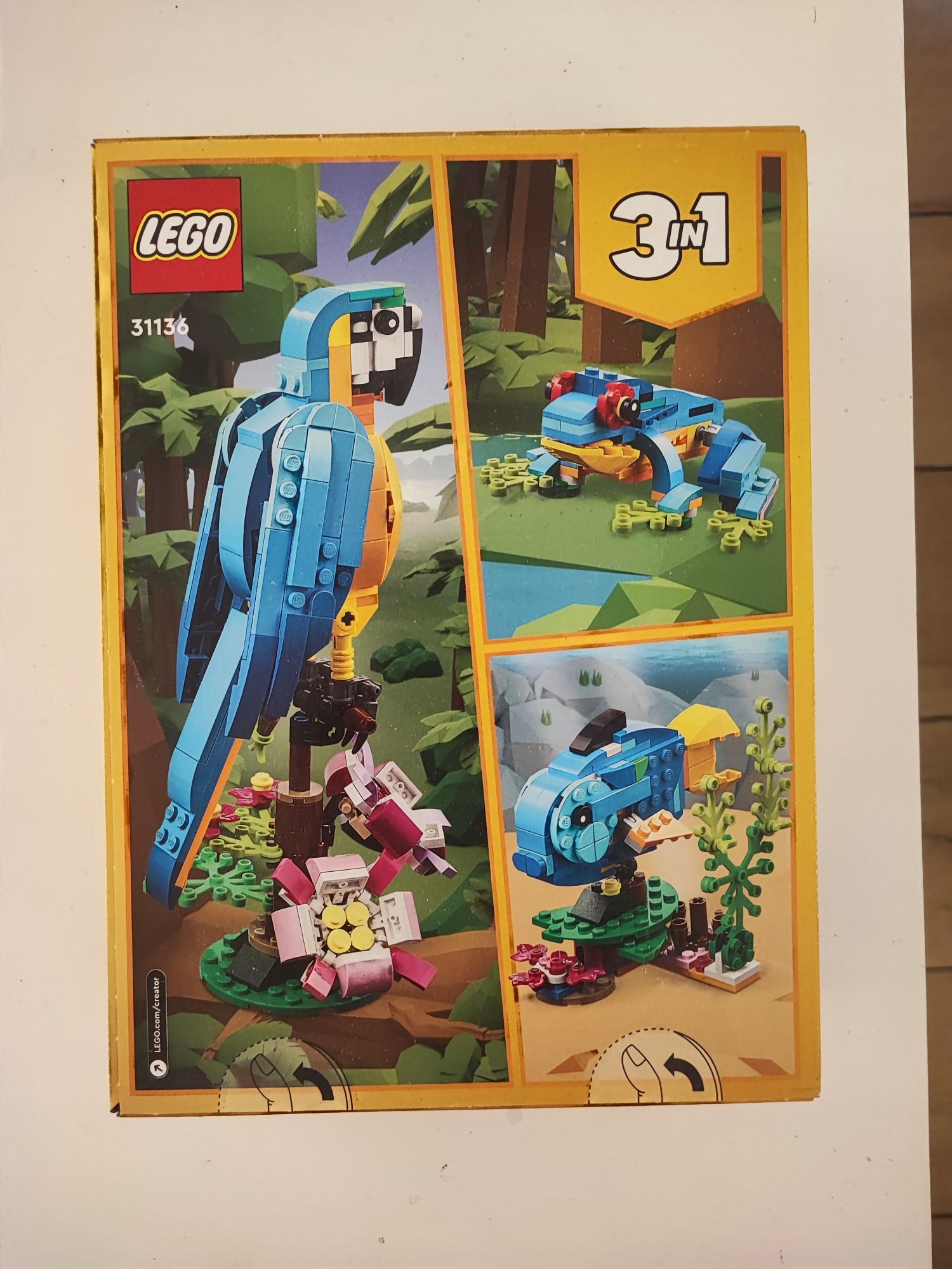 LEGO 3 w 1 papuga