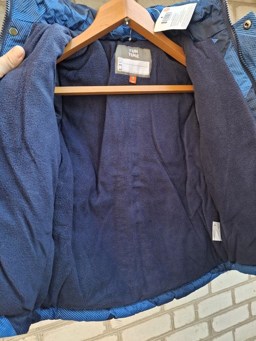 Теплая зимняя куртка для мальчика,  Fun time 110см