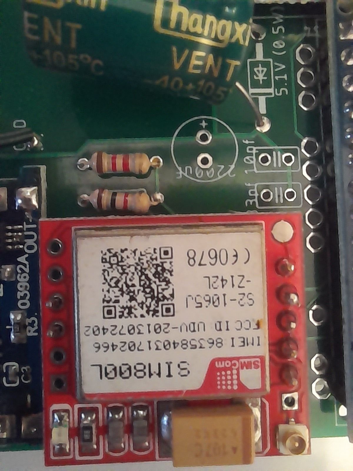 Arduino nano chinol sim800l hc-sr04 układ ładowania ogniwa 18650