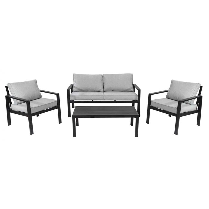 Zestaw mebli ogrodowych Minimal Grey 4w1 aluminium