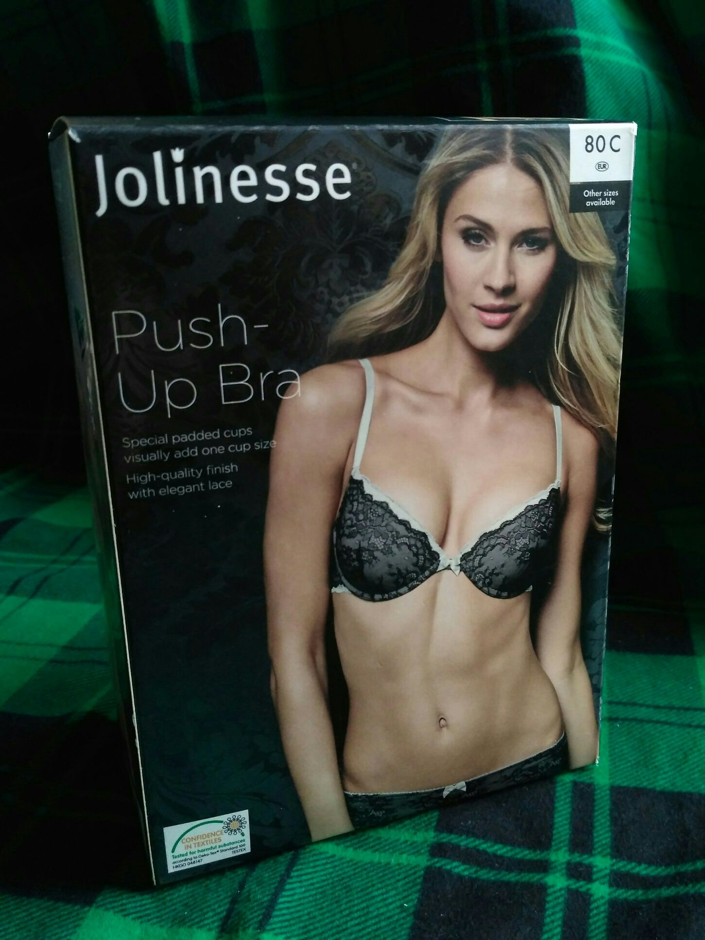 Elegancki biustonosz damski push-up Jolinesse, 80C, nowy