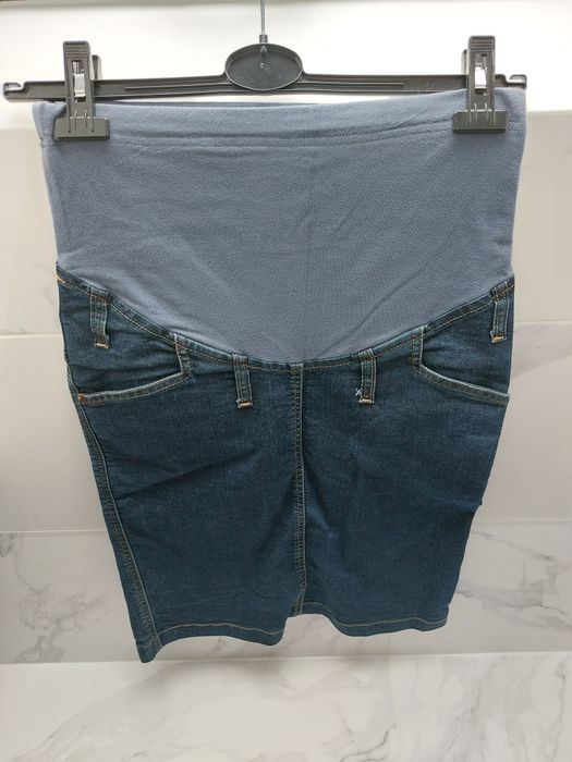 Spódnica ciążowa jeansowa. Granatowa