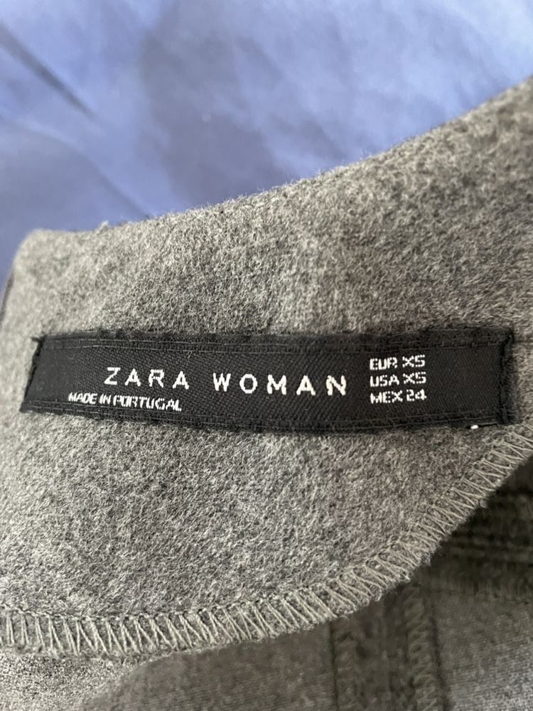 Sukienka Zara jak Nowa Szary flausz xs/s