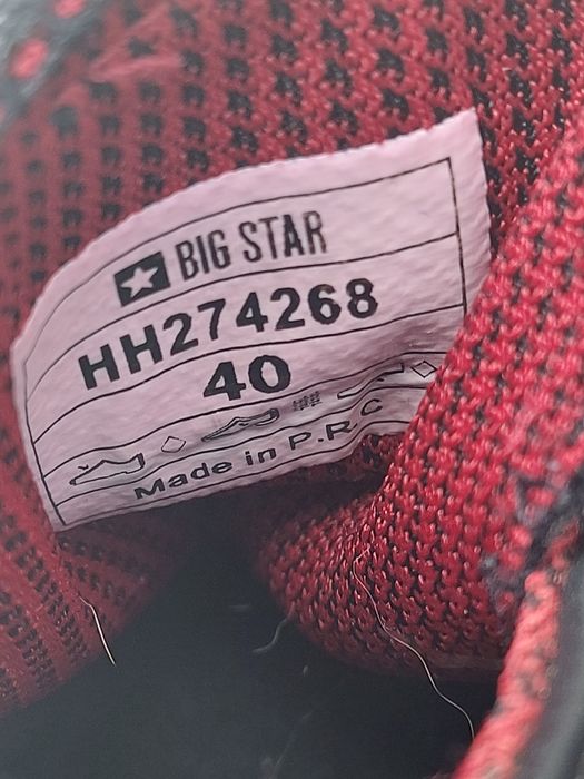 Trampki czarne rozmiar 40 firma BIG STAR